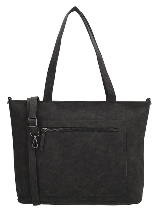 Zdjęcie produktu Beagles Skórzana torebka "Cambrils" w kolorze czarnym - 40 x 29 x 10 cm rozmiar: onesize