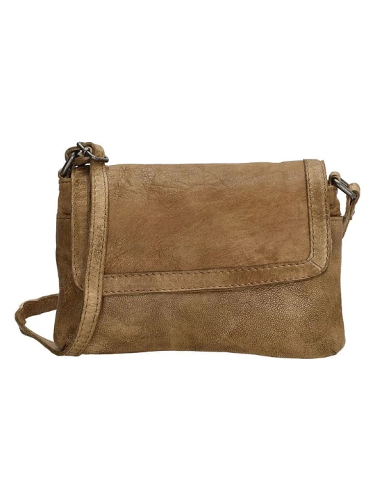 Zdjęcie produktu Beagles Skórzana torebka w kolorze jasnobrązowym - 21 x 14 x 1 cm rozmiar: onesize