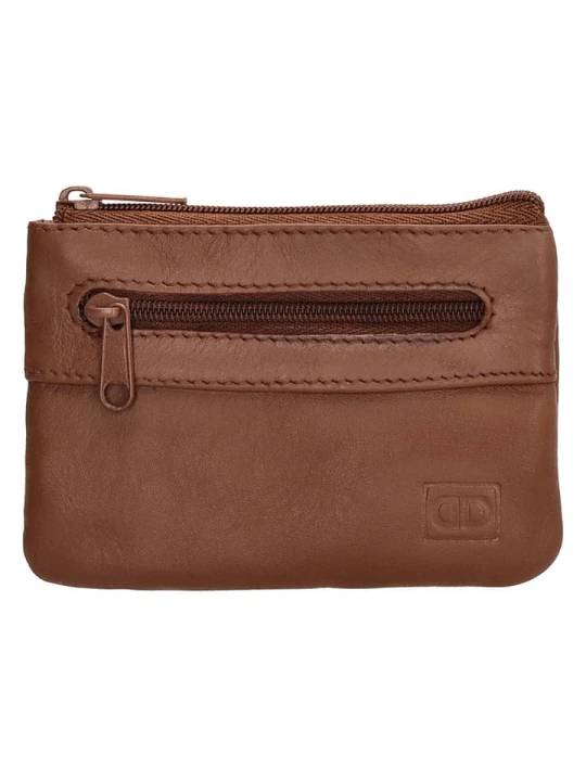 Zdjęcie produktu Beagles Skórzany portfel w kolorze jasnobrązowym - 11 x 8 cm rozmiar: onesize