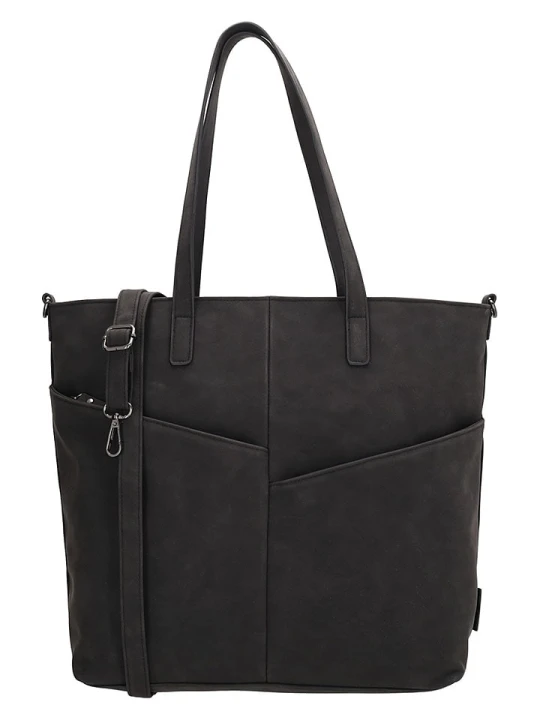 Zdjęcie produktu Beagles Skórzany shopper bag "Lourenza" w kolorze czarnym - 40, 5 x 32 x 14, 5 cm rozmiar: onesize
