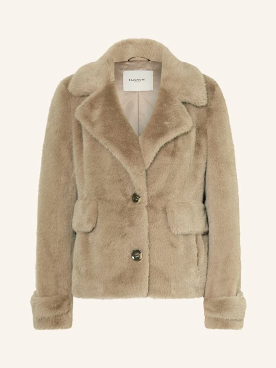 Zdjęcie produktu Beaumont Kurtka Ze Sztucznego Futra Abby beige SZARY