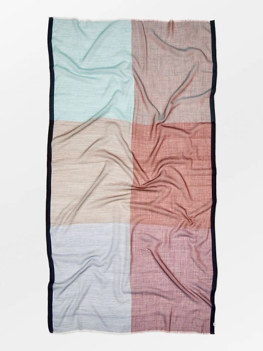 Zdjęcie produktu Becksöndergaard Wełniany szal ze wzorem - 200 x 100 cm rozmiar: onesize