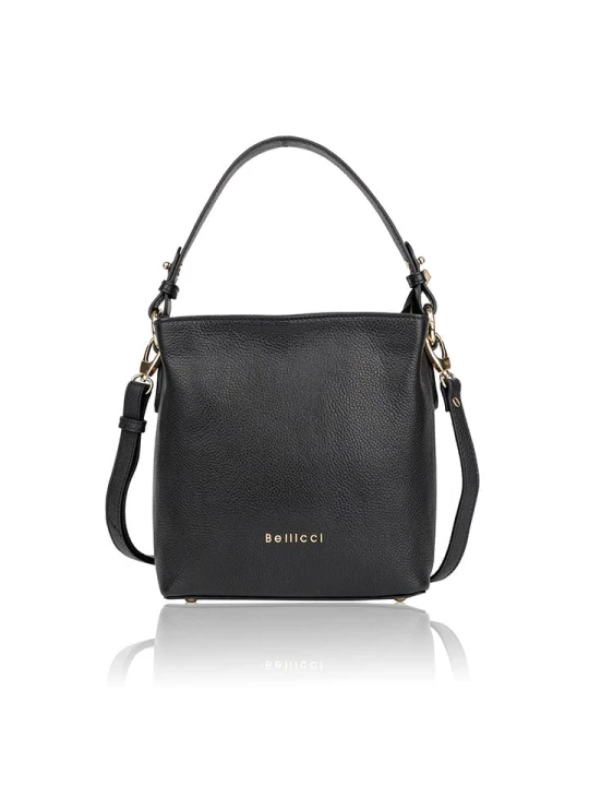 Zdjęcie produktu Bellicci Skórzana torebka "Calico" w kolorze czarnym - 26 x 33 x 14 cm rozmiar: onesize