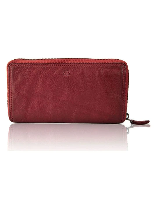 Zdjęcie produktu Bellicci Skórzany portfel "Greta" w kolorze czerwonym - 19, 5 x 10 x 3 cm rozmiar: onesize