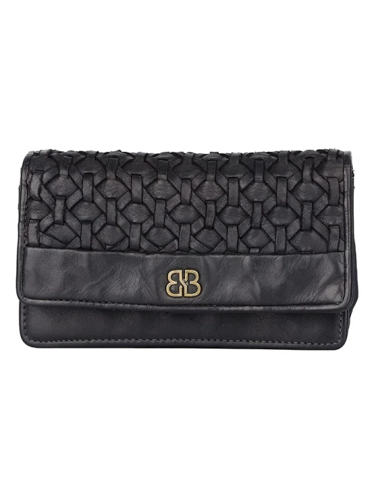 Zdjęcie produktu Bellicci Skórzany portfel "Perla" w kolorze czarnym - 17, 5 x 10 x 3 cm rozmiar: onesize