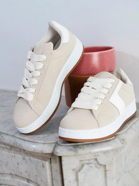 Zdjęcie produktu Bellucci Sneakersy w kolorze beżowo-białym rozmiar: 40