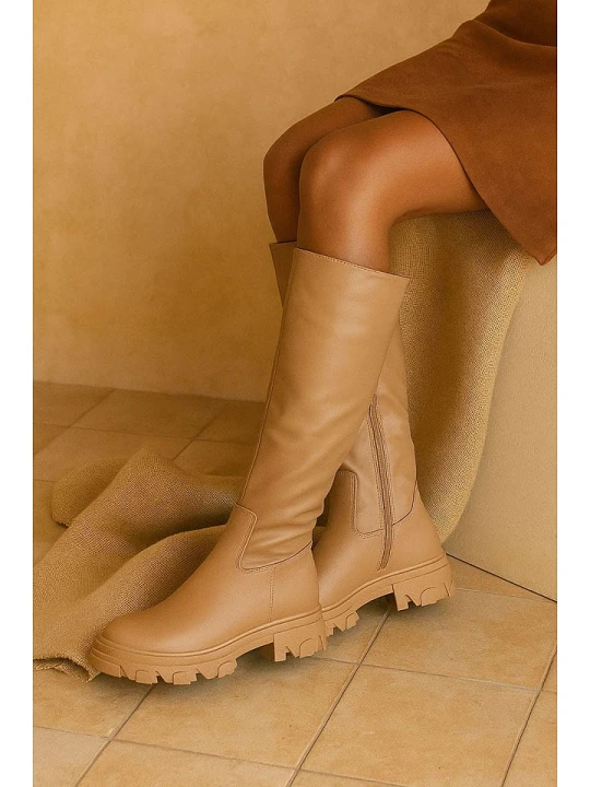 Zdjęcie produktu Belluci Kozaki w kolorze khaki rozmiar: 37