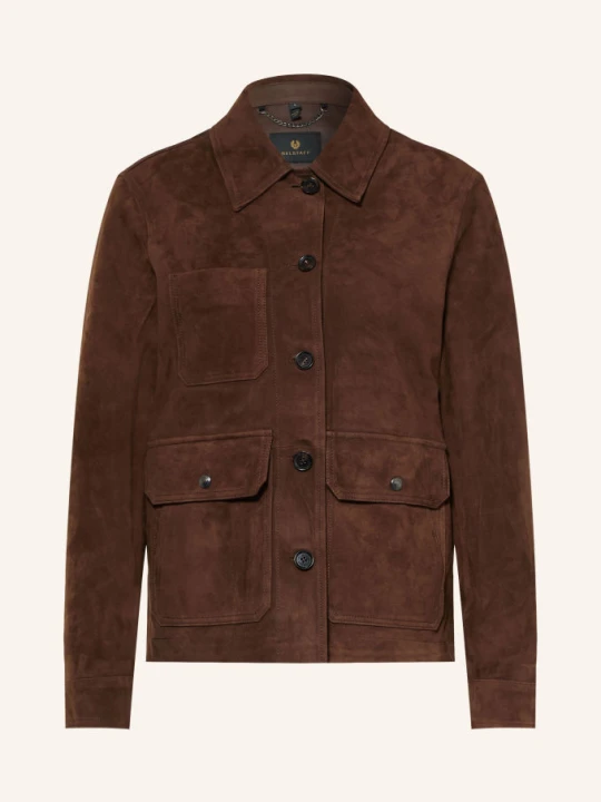 Zdjęcie produktu Belstaff Kurtka Skórzana braun CIEMNOBRĄZOWY