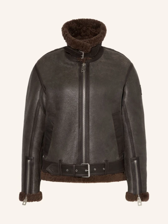 Zdjęcie produktu Belstaff Kurtka Skórzana Erskine grau szary