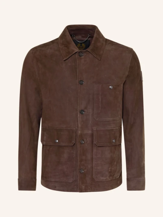 Zdjęcie produktu Belstaff Kurtka Skórzana Trail beige CIEMNOBRĄZOWY