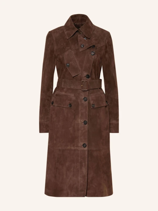 Zdjęcie produktu Belstaff Skórzany Trencz braun CIEMNOBRĄZOWY