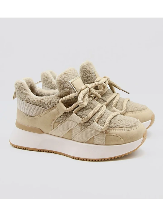 Zdjęcie produktu Belucci Sneakersy w kolorze beżowym rozmiar: 40