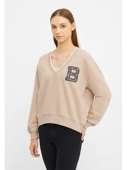 Zdjęcie produktu Bench Bluza "Solna" w kolorze beżowym rozmiar: 42