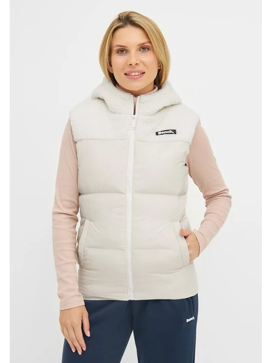 Zdjęcie produktu Bench Kamizelka pikowana "Presley" w kolorze kremowym rozmiar: 42