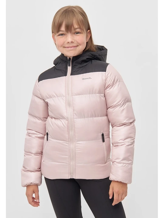Zdjęcie produktu Bench Kurtka pikowana "Kaylee" w kolorze czarno-jasnoróżowym rozmiar: 152