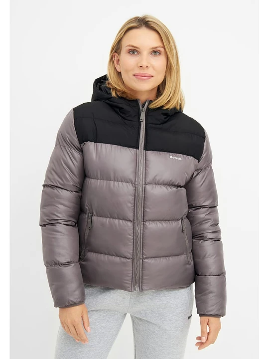 Zdjęcie produktu Bench Kurtka pikowana "Kaylee" w kolorze szaro-czarnym rozmiar: 38