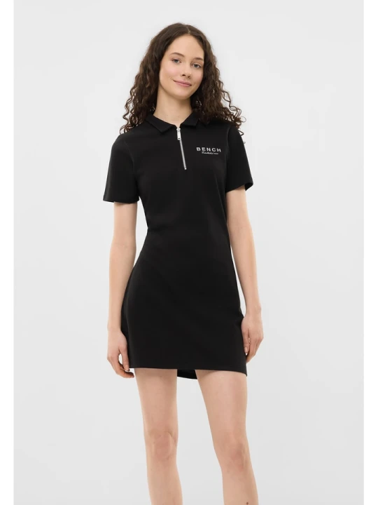 Zdjęcie produktu Bench Sukienka polo "Durla" w kolorze czarnym rozmiar: 38