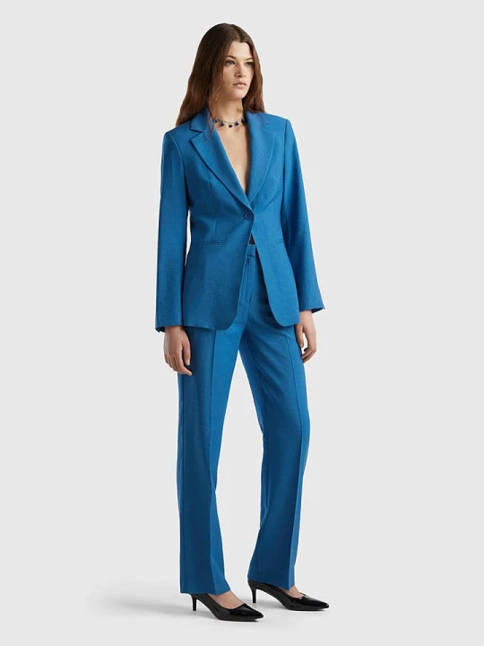 Zdjęcie produktu Benetton Blezer w kolorze niebieskim rozmiar: 30