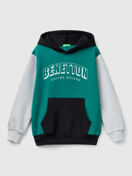Zdjęcie produktu Benetton Bluza w kolorze granatowo-turkusowo-szarym rozmiar: 122