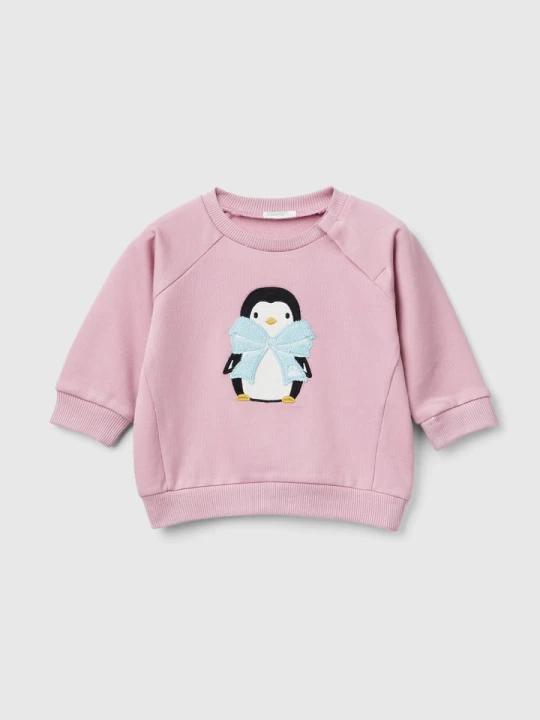 Zdjęcie produktu Benetton Bluza w kolorze jasnoróżowym rozmiar: 62