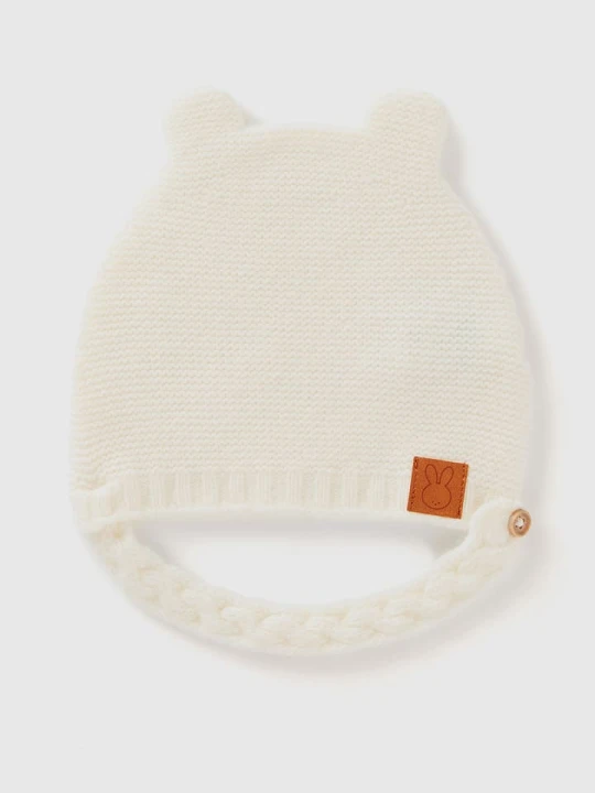 Zdjęcie produktu Benetton Czapka w kolorze kremowym rozmiar: 74