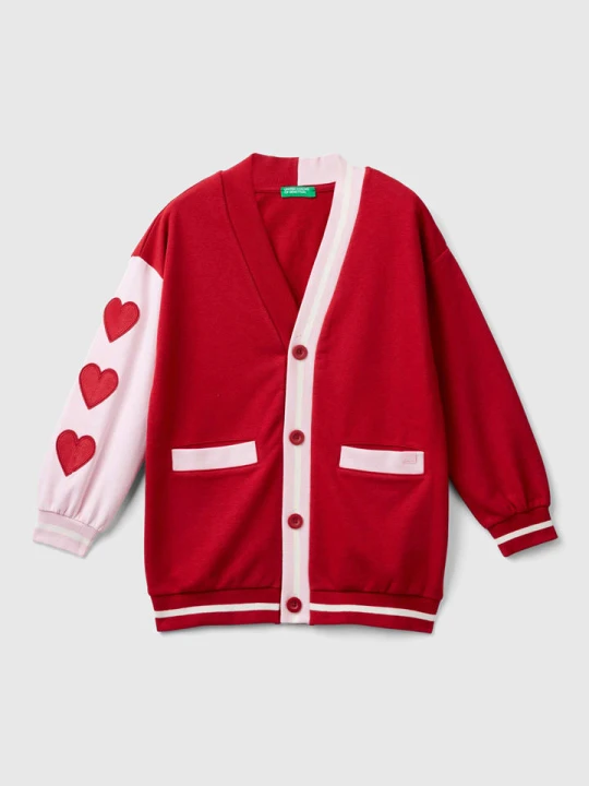 Zdjęcie produktu Benetton Kardigan w kolorze czerwono-jasnoróżowym rozmiar: 160
