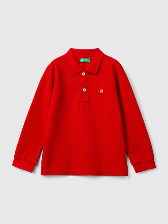 Zdjęcie produktu Benetton Koszulka polo w kolorze czerwonym rozmiar: 82