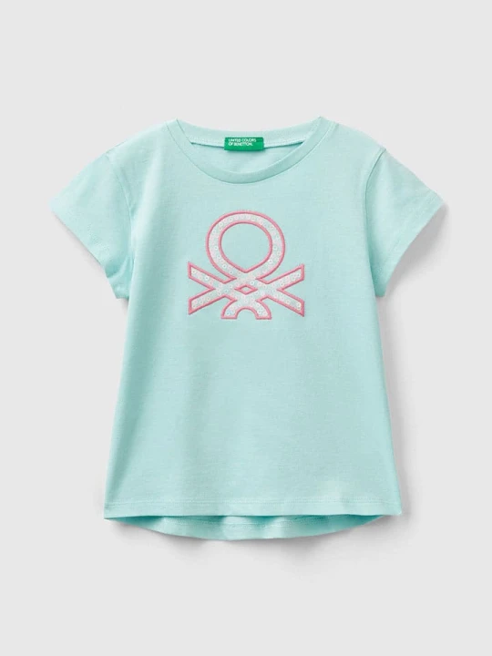 Zdjęcie produktu Benetton Koszulka w kolorze miętowym rozmiar: 82