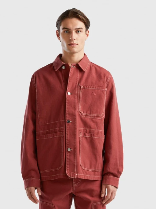 Zdjęcie produktu Benetton Kurtka koszulowa w kolorze czerwonym rozmiar: onesize