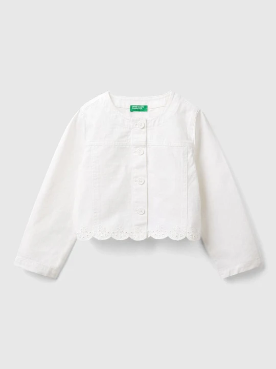 Zdjęcie produktu Benetton Kurtka przejściowa w kolorze białym rozmiar: 90