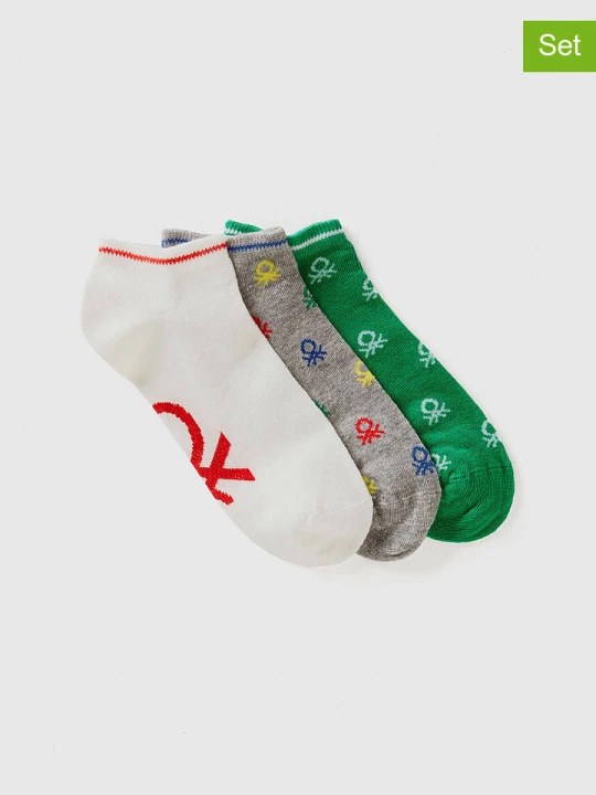 Zdjęcie produktu Benetton Skarpety (3 pary) w różnych kolorach rozmiar: 20-24