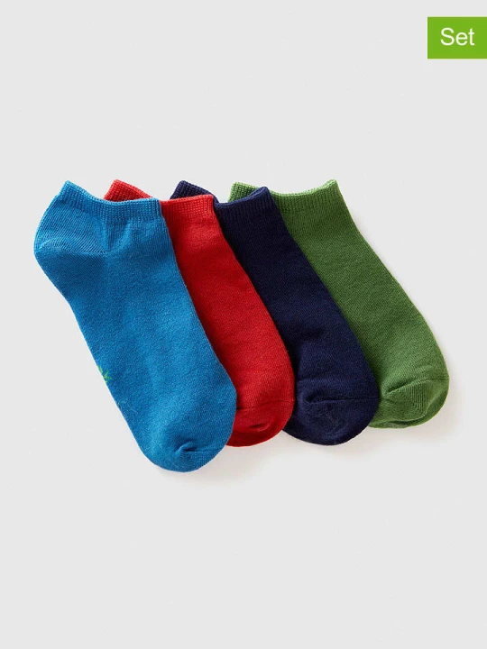 Zdjęcie produktu Benetton Skarpety (4 pary) w różnych kolorach do sneakersów rozmiar: 20-24