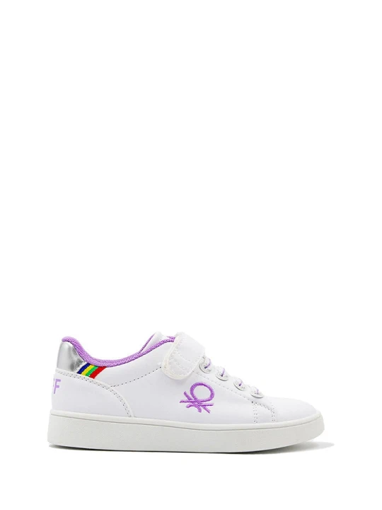 Zdjęcie produktu Benetton Sneakersy w kolorze biało-fioletowo-błękitnym rozmiar: 24