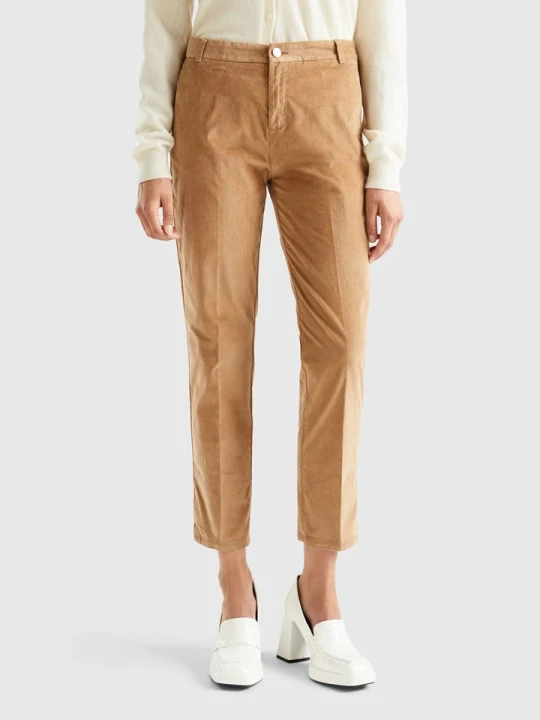Zdjęcie produktu Benetton Spodnie chino w kolorze beżowym rozmiar: 38