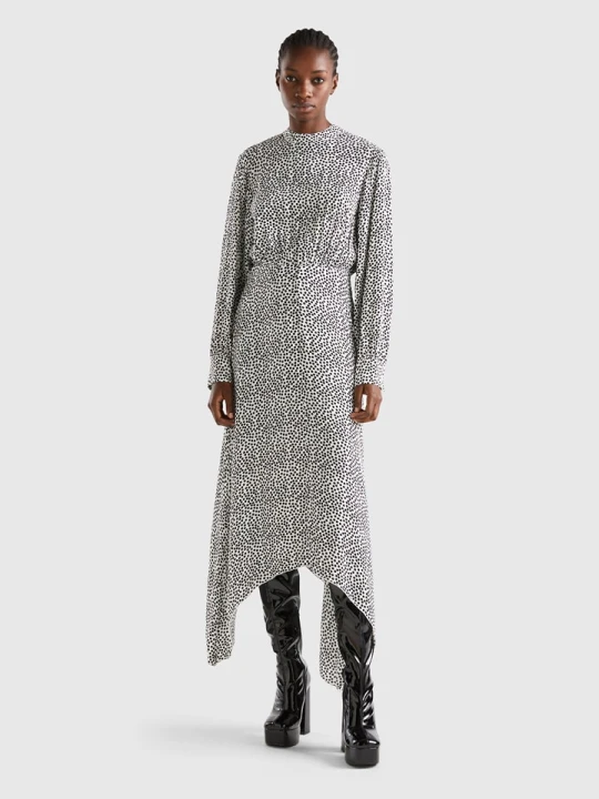 Zdjęcie produktu Benetton Sukienka w kolorze czarno-białym rozmiar: S