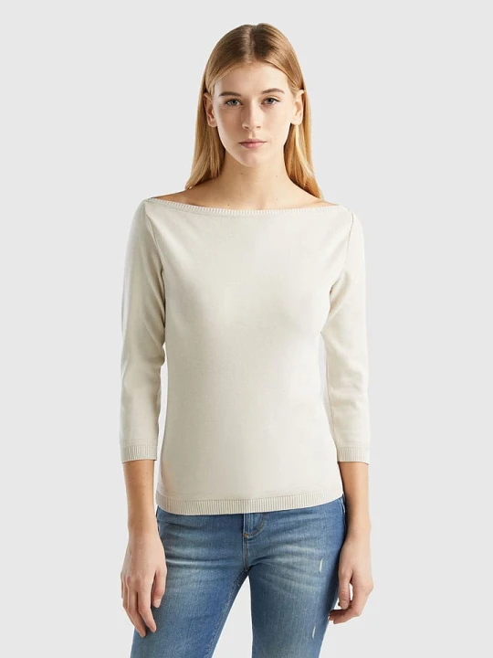 Zdjęcie produktu Benetton Sweter w kolorze beżowym rozmiar: XL