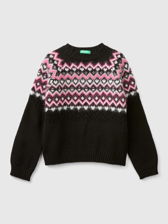 Zdjęcie produktu Benetton Sweter w kolorze czarnym rozmiar: 122