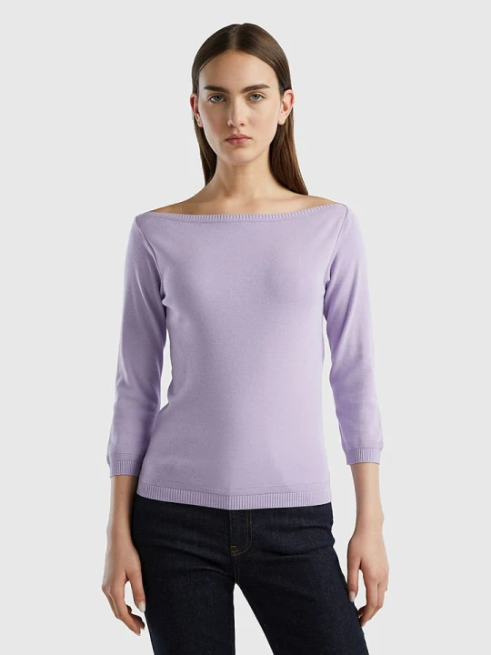 Zdjęcie produktu Benetton Sweter w kolorze lawendowym rozmiar: XL