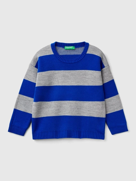 Zdjęcie produktu Benetton Sweter w kolorze niebiesko-szarym rozmiar: 82