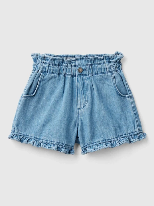 Zdjęcie produktu Benetton Szorty dżinsowe w kolorze błękitnym rozmiar: 82