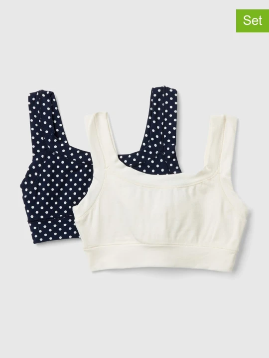 Zdjęcie produktu Benetton Topy (2 szt.) w kolorze granatowym i kremowym rozmiar: 150