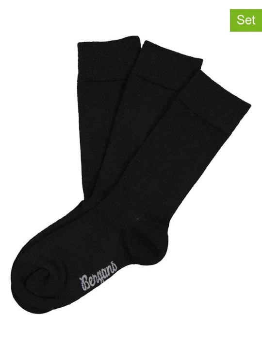 Zdjęcie produktu Bergans Skarpety (3 pary) w kolorze czarnym rozmiar: 36-40