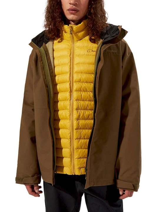 Zdjęcie produktu Berghaus Kurtka funkcyjna 3w1 "Hillwalker 2.0" w kolorze żółto-jasnobrązowym rozmiar: 54