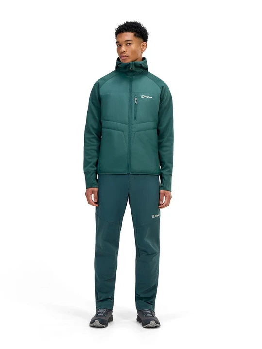 Zdjęcie produktu Berghaus Kurtka hybrydowa "Trawden" w kolorze zielonym rozmiar: 46