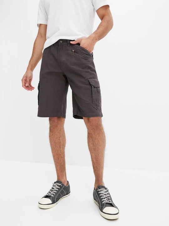 Zdjęcie produktu Bermudy bojówki Loose Fit BonPrix szary