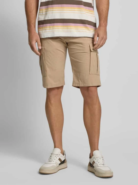Zdjęcie produktu Bermudy cargo o kroju relaxed fit z mieszanki bawełny i elastanu s.Oliver Beżowy