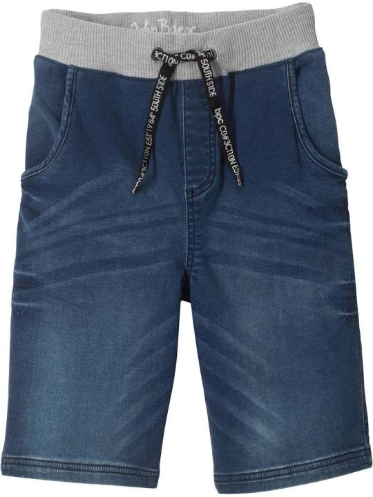 Zdjęcie produktu Bermudy jeansowo-dresowe BonPrix niebieski