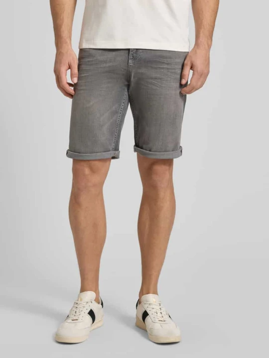 Zdjęcie produktu Bermudy jeansy krój regular fit z mieszanka bawełny Tom Tailor Ciemnoszary