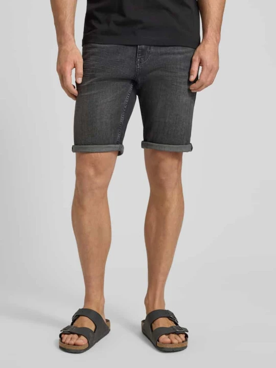 Zdjęcie produktu Bermudy jeansy krój regular fit z mieszanka bawełny Tom Tailor Ciemnoszary melanż