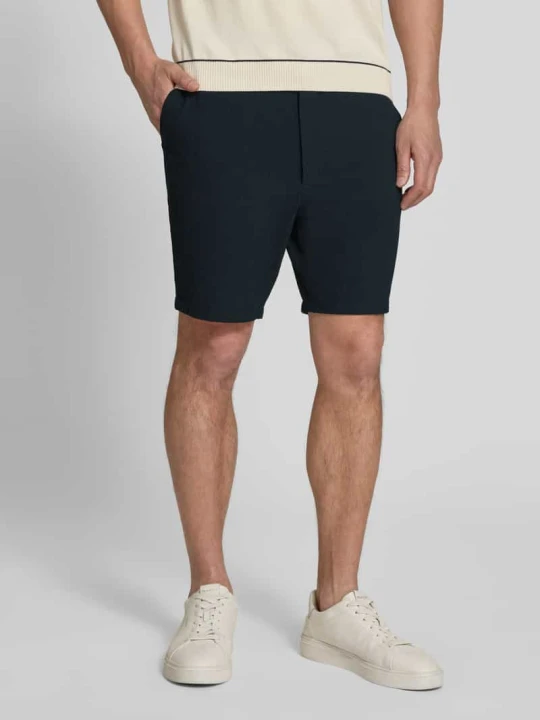 Zdjęcie produktu Bermudy o kroju regular fit z dodatkiem wiskozy model 'KANE1' Boss Granatowy
